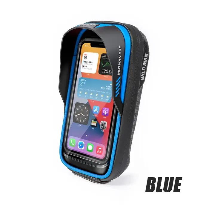 Sac de vélo WILD MAN ES16 EVA coque rigide guidon support pour téléphone portable et écran tactile étanche pour randonnées cyclistes et voyages en vélo