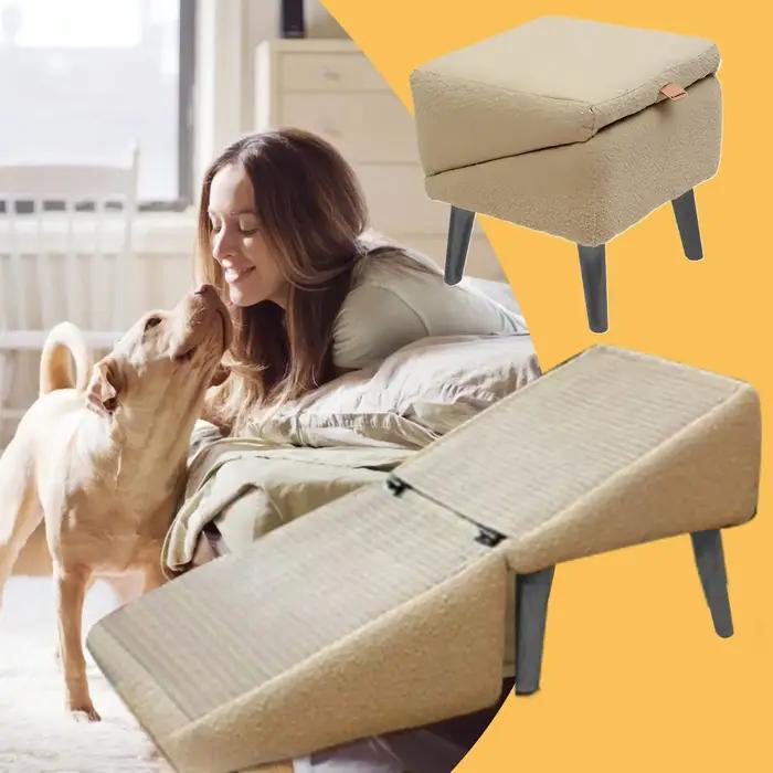 Rampe pour chien pliable pour lit