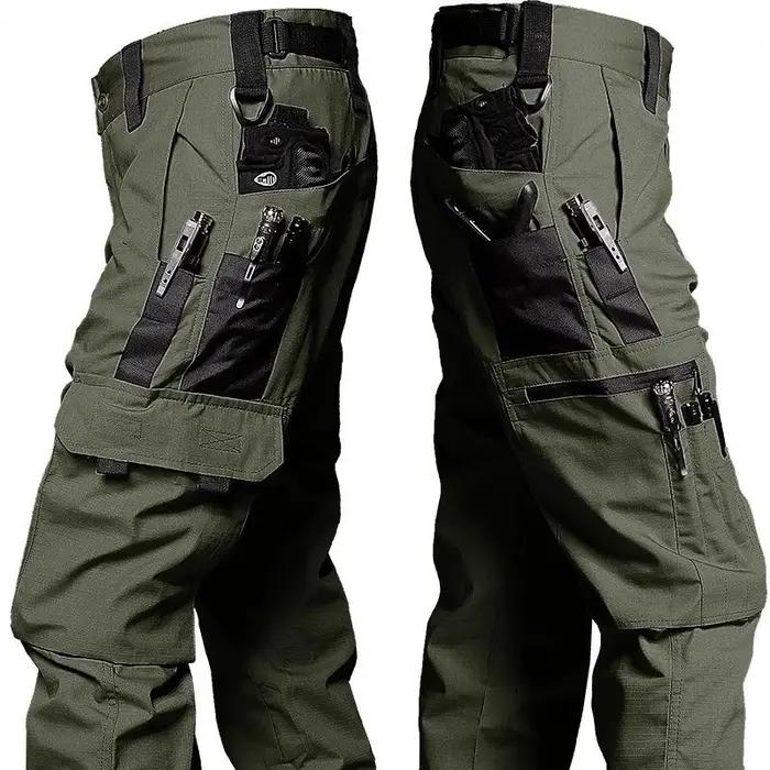 Pantalon travail chasse résistant multi-poches droit cargo outdoor printemps automne casual