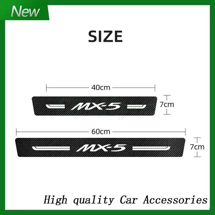 Plaque de protection de seuil de porte de voiture pour MX-5 MX5 lettre Logo fibre de carbone Auto se