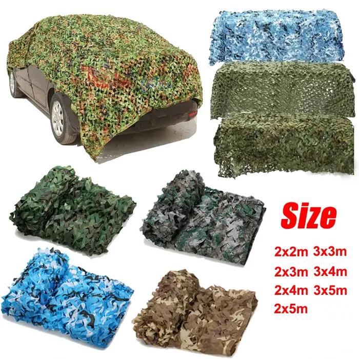 Filet de camouflage pour chasse et événements extérieurs ombrage et protection solaire polyester haute qualité camouflage jungle, désert, océanique pour camping, photographie et décoration