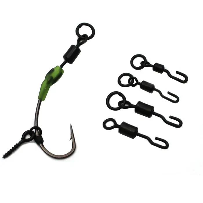 Anneau Spinner pivotant taille 8/11, accessoires de pêche à la carpe, émerillons à changement rapide
