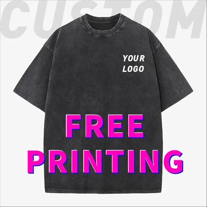 T-shirts personnalisés impression gratuite images de logo vêtements de conception ancienne chemises culturelles 100% coton vêtements de travail pour hommes et femmes