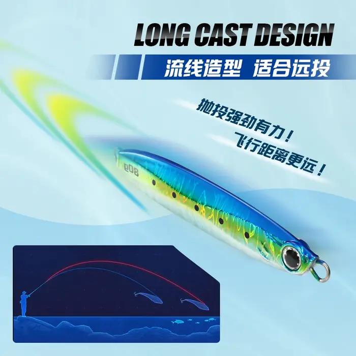 JIGGINGPRO 35g 45g 60g 80g 100g Coltsniper gabarits métalliques japon leurre de gabarits longue coul