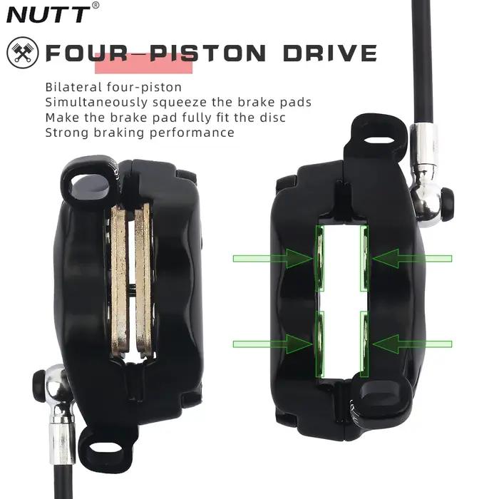 NUTT-Freins hydrauliques pour scooter électrique Kugoo Dualtro, 4 pistons, 140, 160, 180, freins VTT