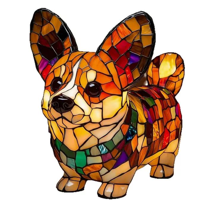 Figurines animales en résine avec lumières LED pour bureau et occasions spéciales décoration festive animaux de compagnie occasions cadeau Noël Halloween anniversaire Nouvel An
