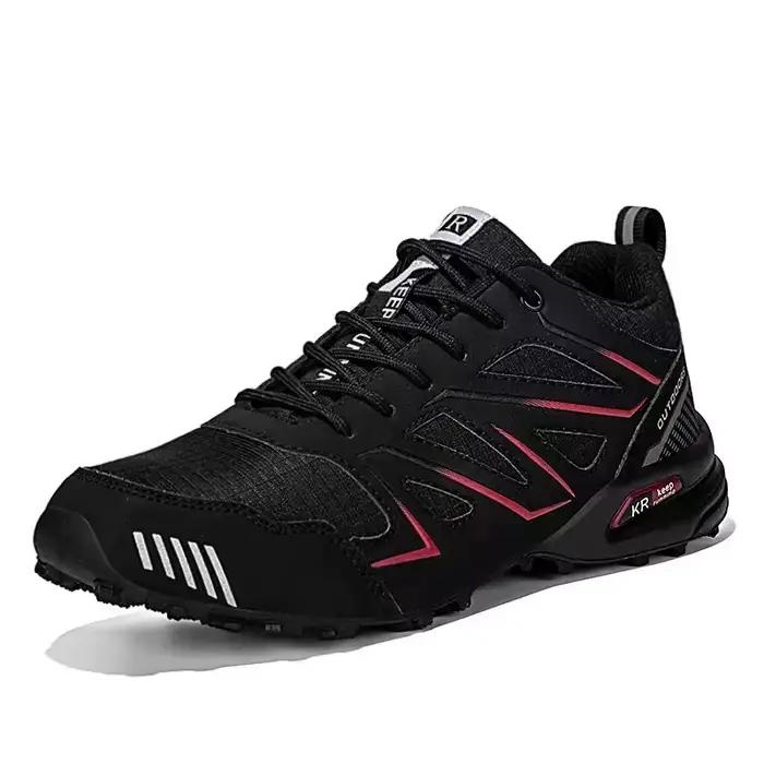 2025 nouveaux hommes chaussures de randonnée en plein air chaussures de sport imperméables confortables en cuir randonnée bottes d'entraînement grande taille chaussure tactique hommes
