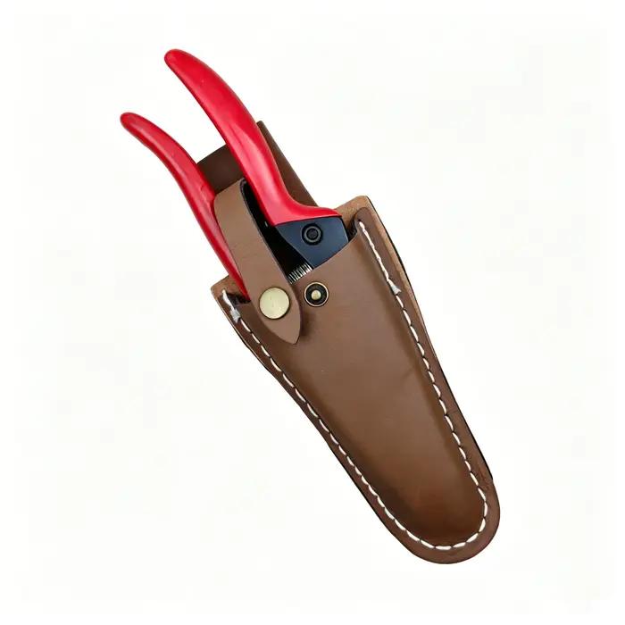 Pochette à outils de jardinage en cuir brun pour rangement et protection des outils de taille-haie et pinces élégante pour jardiniers occassions spéciales