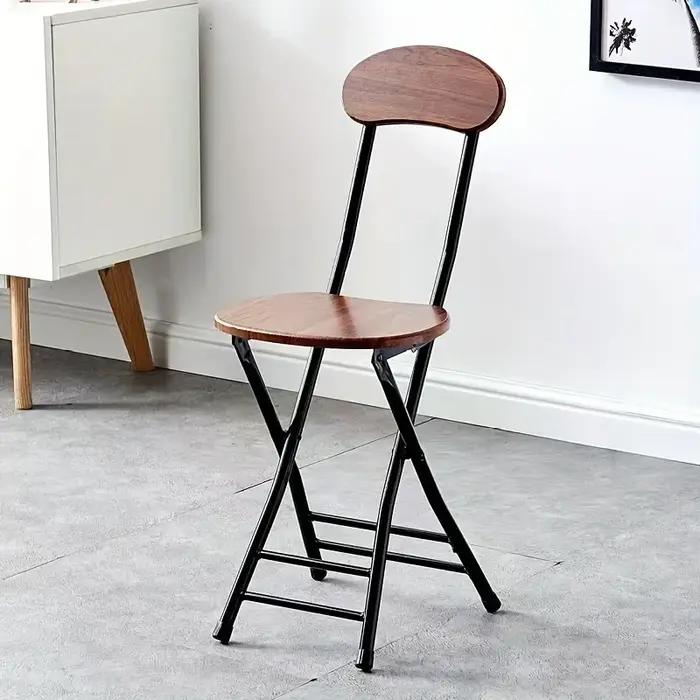 Chaise pliante de Style classique avec siège ovale, Portable, aucun assemblage nécessaire, cadre mét