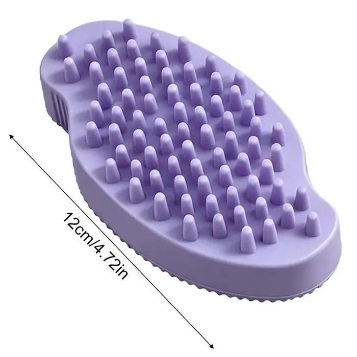 Brosse de bain pour chien avec poignée antidérapante, peigne double face, brosse de massage pour chi