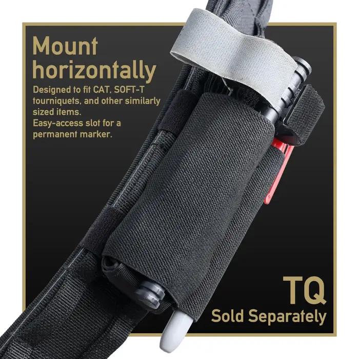 Porte-tourniquet TQ - Pochette élastique MOLLE avec fermeture auto-agrippante pour ceinture de service
