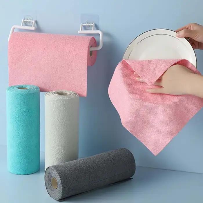 Rouleau de chiffons de nettoyage en microfibre détachables
