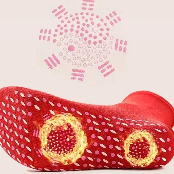 Chaussettes chauffantes tourmaline hiver thermiques soins santé minceur thérapie magnétique 1-10 paires