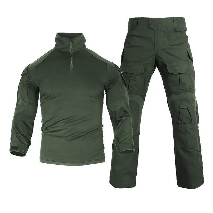 Ensembles de chasse DulUniform avec coudières et genouillères, vêtements mesurillie Suits pour hommes, printemps, voyage, camouflage classique, polyester résistant à l'usure, poches pratiques, braguette zippée, ajustement parfait