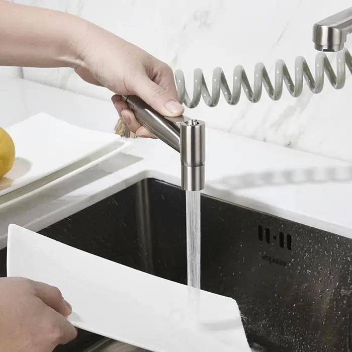 Robinet cuisine mural Alenartwater - Mitigeur mono-levier rotatif eau chaude froide - Installation double trou
