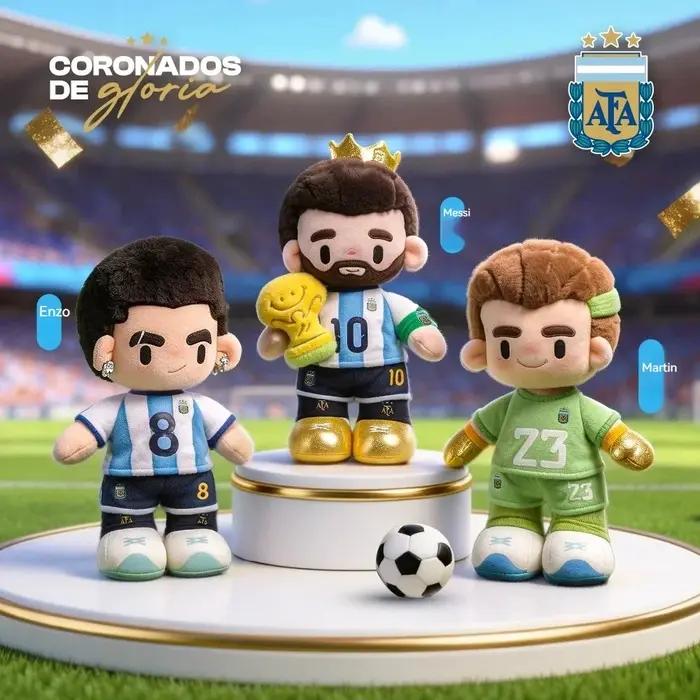 Peluche Messi Martinez Enzo equipe nationale argentine 2026 35cm collection sport fan cadeau occassions speciales