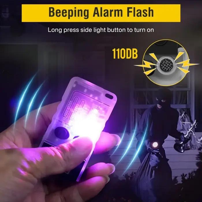 BORUiT V20 Buzzer EDC LED porte-clés lampe de poche tête pivotante type-c lampe de travail Rechargea