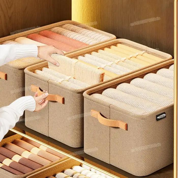 Placard organisateur de vêtements grande capacité pantalons jean boîte de rangement armoire tiroirs sous-vêtements
