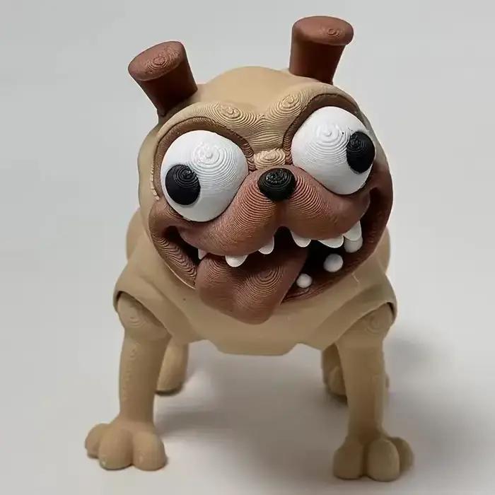 Statue de chien imprimée en 3D