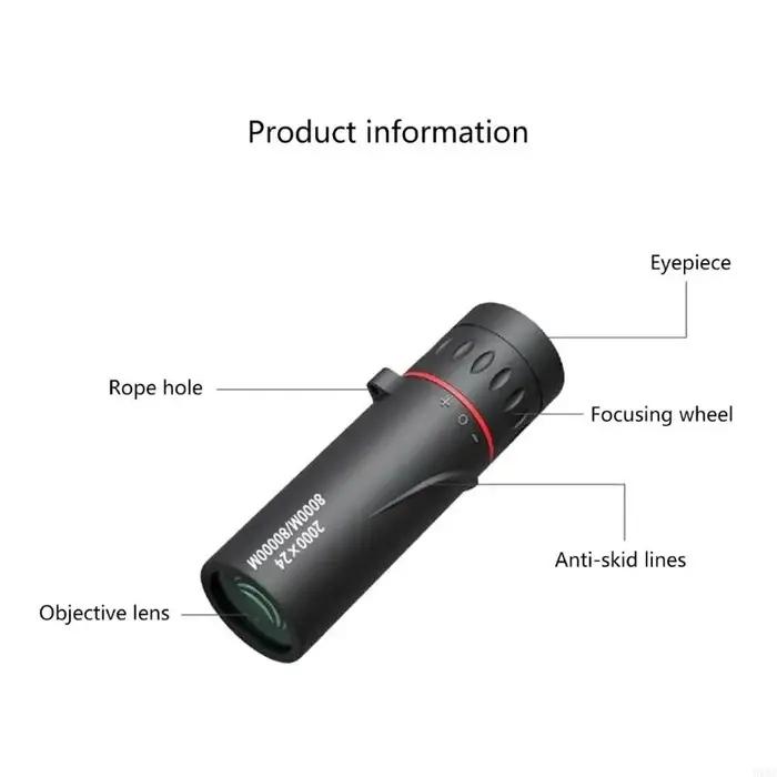 Monoculaire haute puissance H8WC 2000x24 avec adaptateur smartphone - grossissement extrême observation
