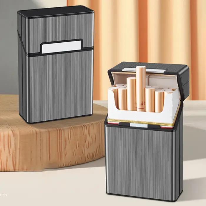 Étui à cigarettes en plastique beige avec boîte de rangement pour tabac pour fumeurs élégants occasions spéciales et quotidiennes