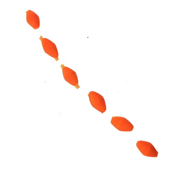 Tube de pêche à la mouche Fluorescent Orange/jaune, flotteur en mousse, indicateurs de frappe, haute