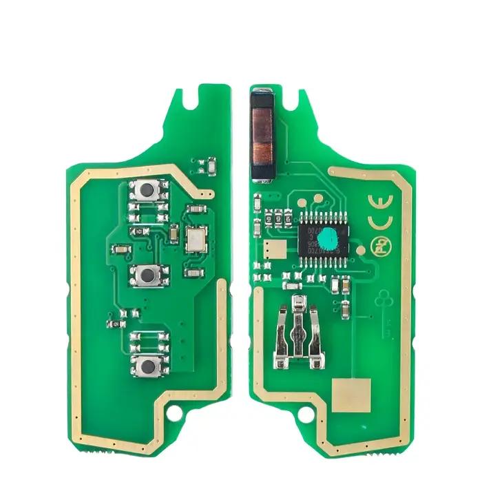 KEYYOU pour citroën C5 X7 C2 C3 C4 Grand Picasso Berlingo C6 C8 3 boutons lumière clé de voiture à d