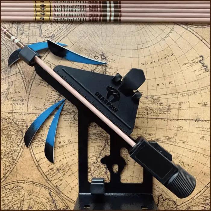 Gabarit de fletching de flèche pour flèches de chasse-outil réglable pour 3/4/6 palettes