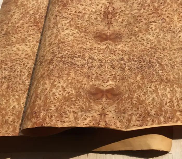 Placage de bois d'arbre naturel, longueur : 2,5 mètres, largeur : 580 mm, épaisseur : 0,25 mm, pour