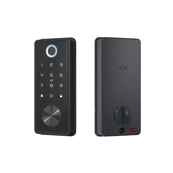 RAYKUBE – serrure T1 noire TT, Bluetooth, verrou à pêne dormant TTlock APP, carte à puce électroniqu