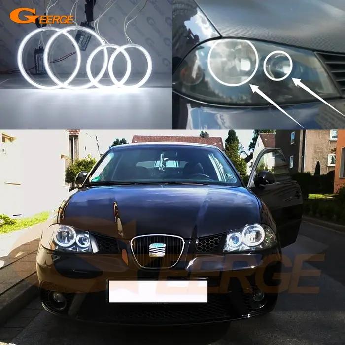Anneaux Halo yeux d'ange CCFL Ultra lumineux, accessoires de voiture pour Seat Ibiza 6L Cordoba Face
