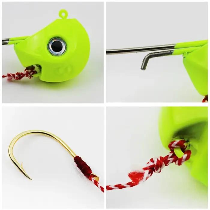 Nouveau gros gabarits leurres 40g 60g 80g 100g tête en métal gabarits crochets de pêche avec crochet