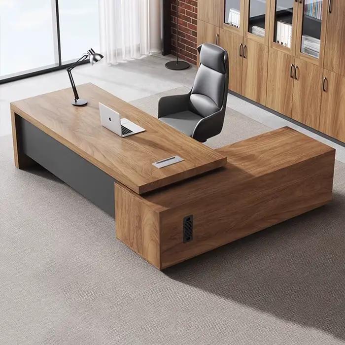 Bureau d'étude en bois, organisateurs d'ordinateur modernes, rangement, bureau bon marché, relaxant, Mesa Ordenador, meubles permettant de gagner de l'espace