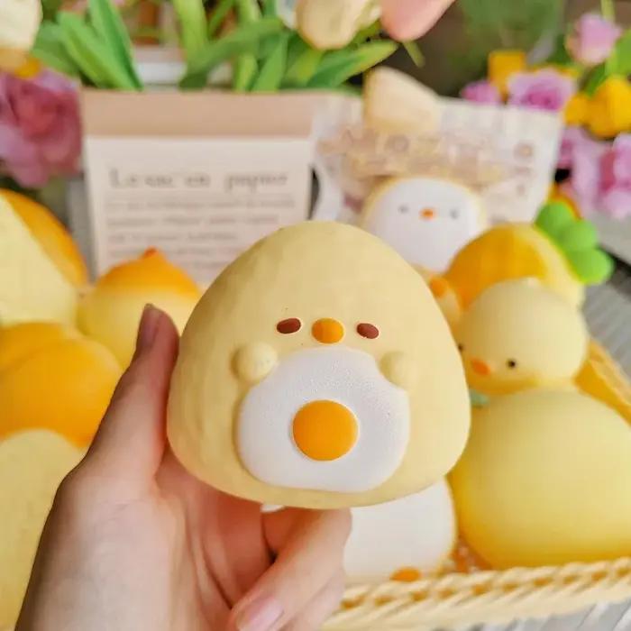 Jouet anti-stress chat mignon en forme de pain mochi, à remontée lente, doux à presser, simulation d