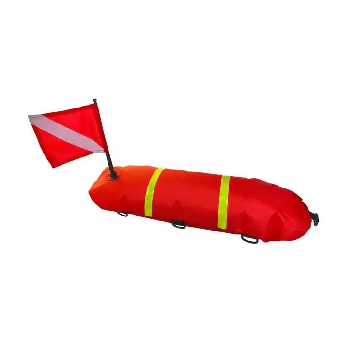 Bouée de signalisation gonflable pour la plongée libre, la pêche sous-marine et la plongée sous-marine avec tuba, bouée de surface de sécurité, bouée de signalisation de plongeur en détresse