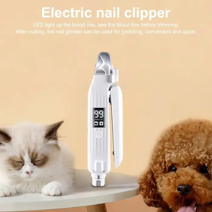 Coupe-ongles électrique 2 en 1 pour animaux de compagnie