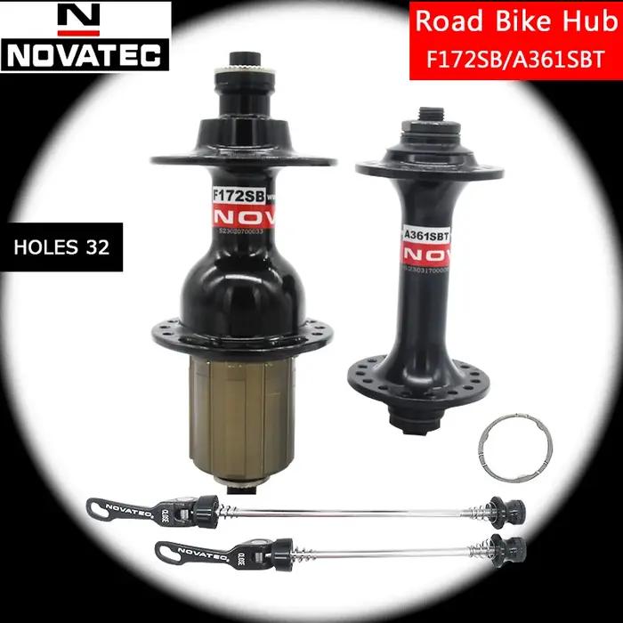 Novatec A361BT/F172SB moyeu de vélo de route avant/arrière 32 trous 4 roulements à dégagement rapide pour 8-9-10-11-12S