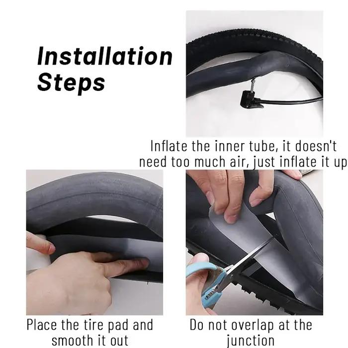 Ceinture anti-crevaison de vélo 26 "27" 29 "700C, doublure de pneu de vélo, protecteur de chambre à