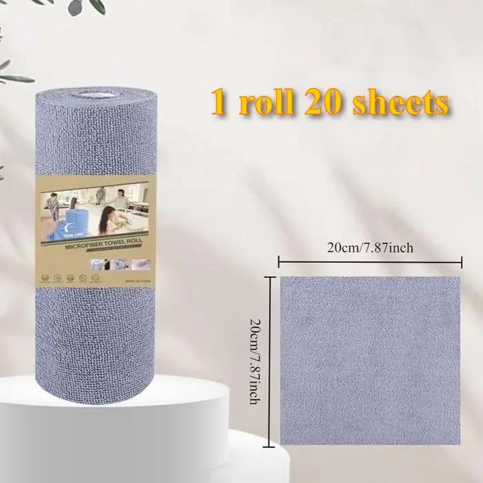 Rouleau de chiffons de nettoyage en microfibre détachables