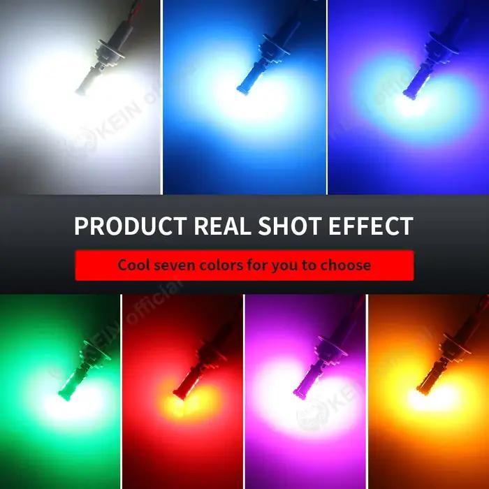 KEIN 2 pièces 7 couleurs P21W 1156 1157 ampoule Led BA15S BAY15D T20 7440 7443 W21W 45SMD 4014 clign