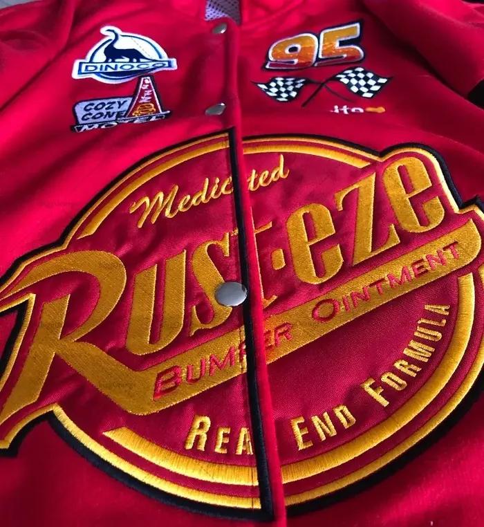 Nouvelle mode américaine lettre broderie surdimensionné rouge épissé Veste hommes Harajuku Y2K d