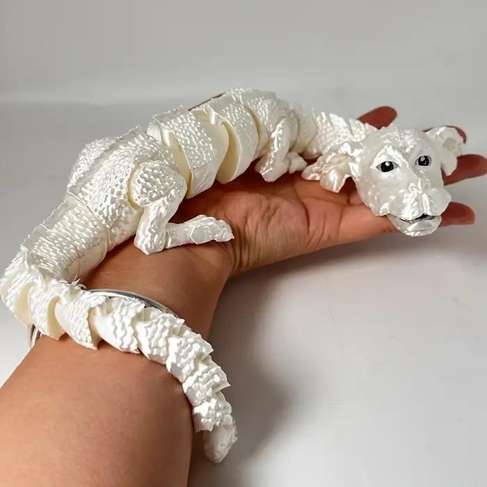 Figurine Dragon de chien imprimé en 3D articulé ornement de bureau et décoration de maison pour Noël anniversaire et journée des enfants