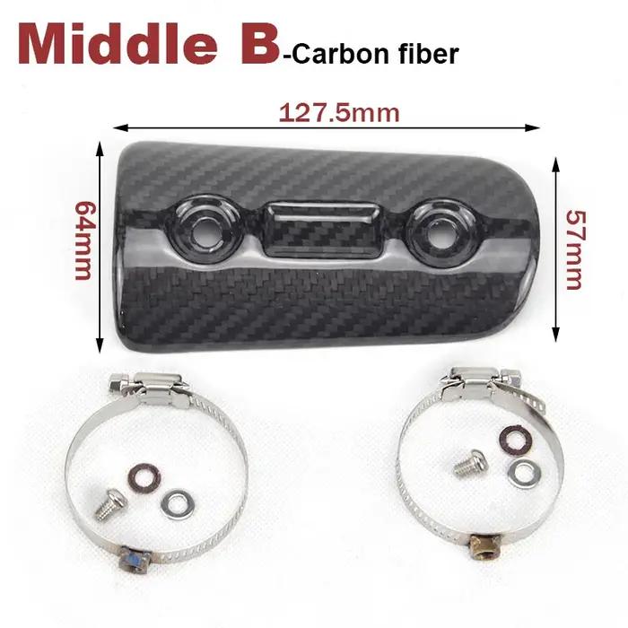 Protecteur de silencieux d'échappement de moto en Fiber de carbone, bouclier thermique d'échappement