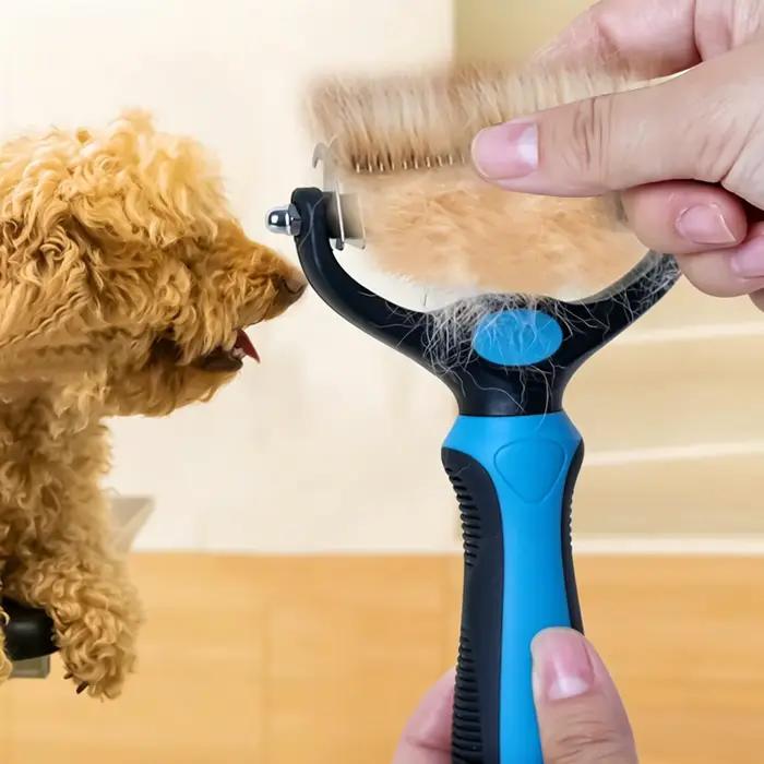 Brosse démêlante pour chien et chaton peigne sous-poil toilettage sans stress animal de compagnie occasions spéciales