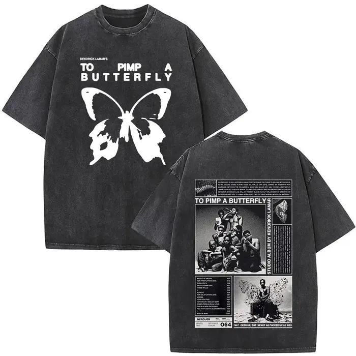 Lavé Vintage rappeur Kendrick Lamar Album Merch T-shirts vêtements pour hommes Hip Hop rétro surdime