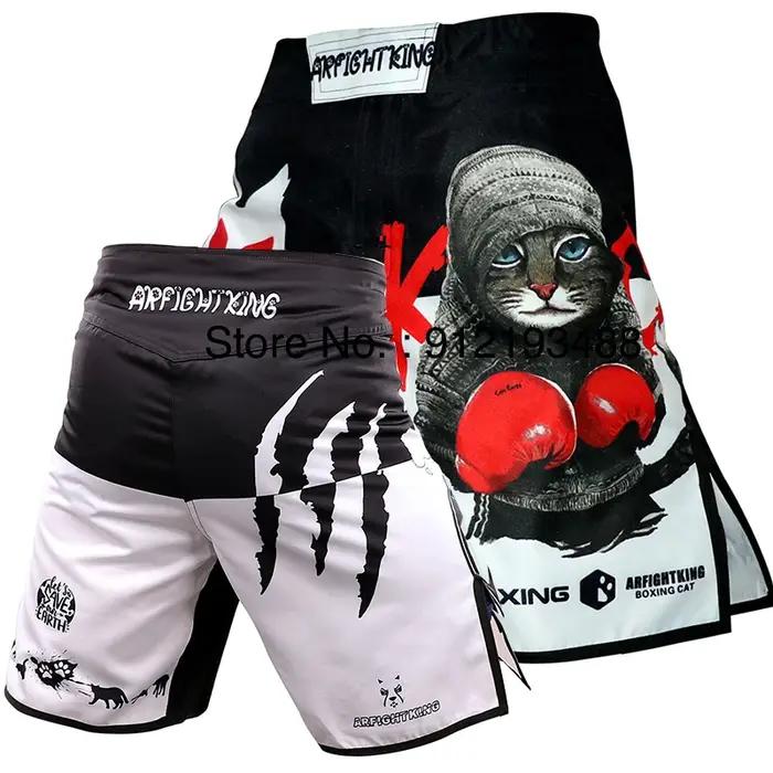 Muay Thai pantalon respirant combat MMA Shorts hommes femmes Junior gymnase Arts martiaux grappin Kickboxing Cage