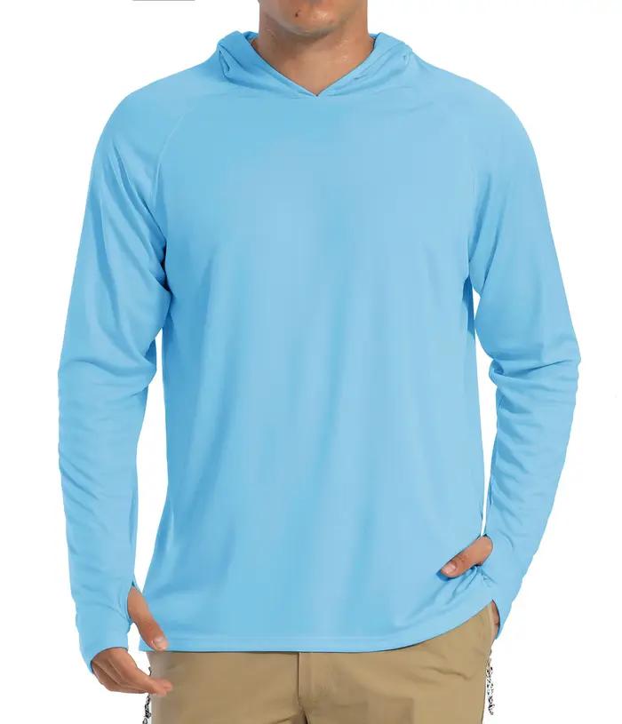 Haut de protection solaire UPF 50+ pour homme à manches longues