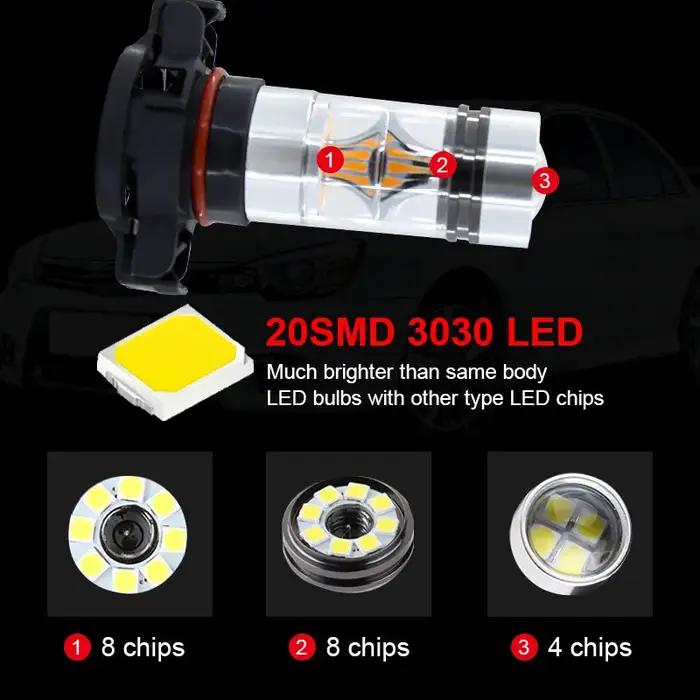 2 pièces Canbus PSX24W 2504 LED ampoules de voiture pour MINI Cooper F55 F56 garniture de phare halo