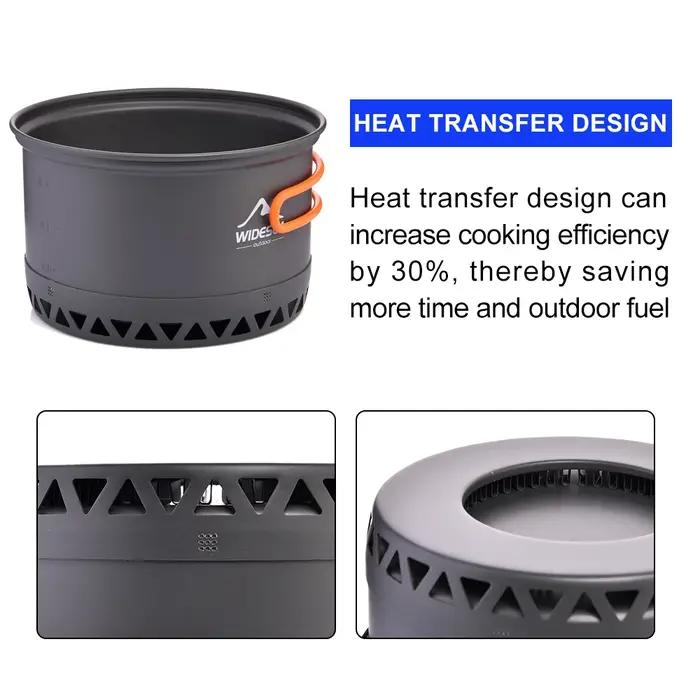 Widesea – ustensiles de cuisine de Camping 2,3 l, ensemble de casseroles de cuisine en plein air, cu