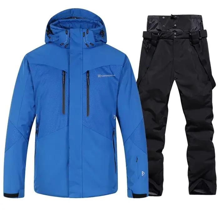 Veste et pantalon de ski thermique pour homme coupe-vent imperméable polyester ajustement parfait pour hommes sports hiver neige descentes occasions spéciales